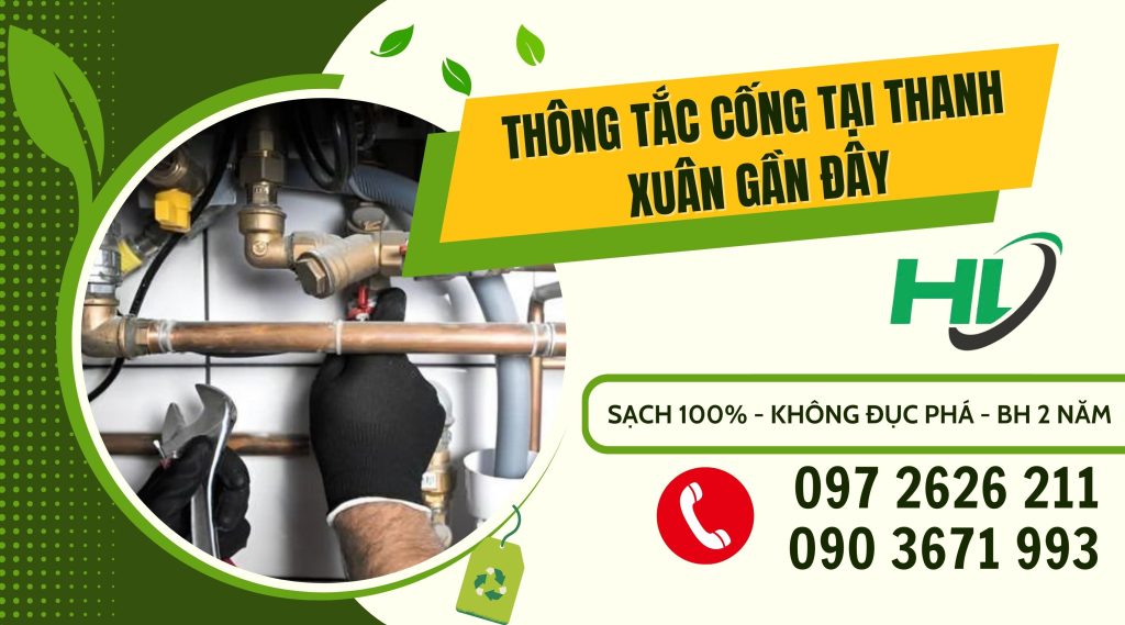 Thông tắc cống tại Thanh Xuân gần đây