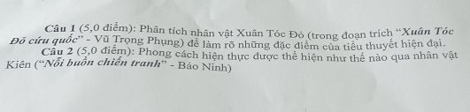 Bài giải phân tích nhân vật Xuân Tóc Đỏ trong Số đỏ của Vũ Trọng Phụng và nhân vật Kiên trong Nỗi buồn chiến tranh của Bảo Ninh