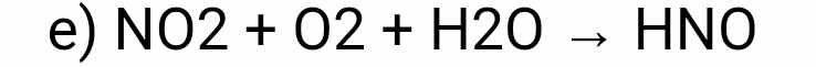 Phương trình hóa học 4NO₂ + O₂ + 2H₂O → 4HNO₃ tạo thành axit nitric